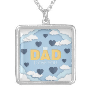 Dad I love you Silver Plated Necklace