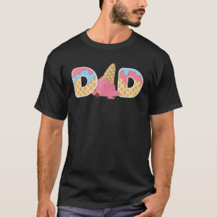Dad Ice cream Funny First Birthday Ice cream  T-Shirt