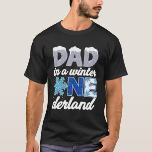 Dad In A Winter Onederland 1st Birthday Party Deco T-Shirt