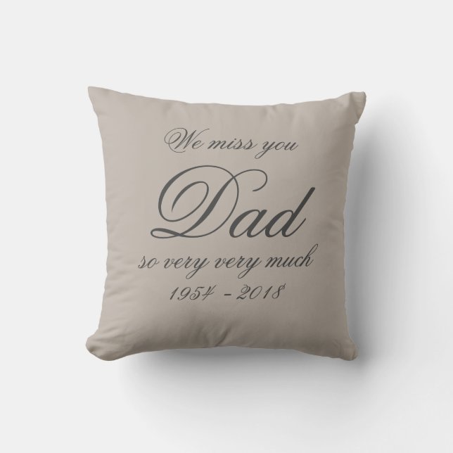Dad In loving memory personalized memorial pillow (Front)