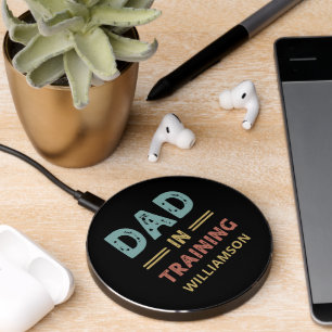 Dad in training fathers day gift for expecting dad wireless charger 