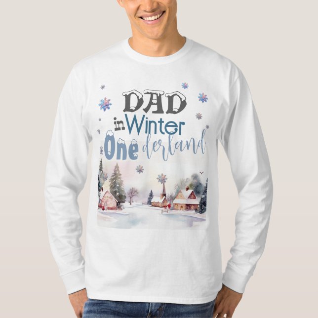 Dad in Winter Wonderland  T-Shirt (Front)