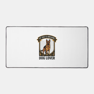 Dad Is Awesome Dog Lover German Shepherd Paws_1 Desk Mat