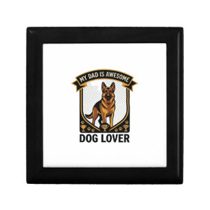 Dad Is Awesome Dog Lover German Shepherd Paws_1 Gift Box