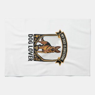 Dad Is Awesome Dog Lover German Shepherd Paws_1 Kitchen Towel