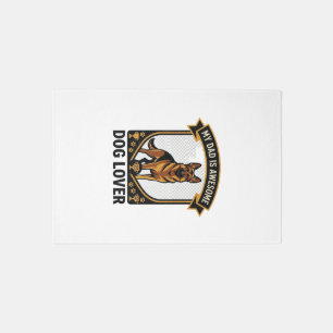 Dad Is Awesome Dog Lover German Shepherd Paws_1 Rug