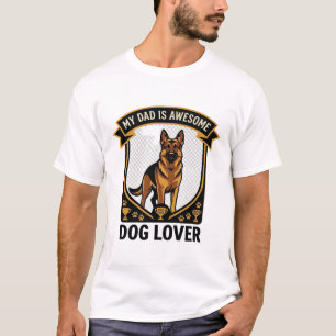 Dad Is Awesome Dog Lover German Shepherd Paws_1 T-Shirt