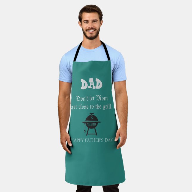 Dad Is Better Cook Then Mom I Green Apron (Worn)