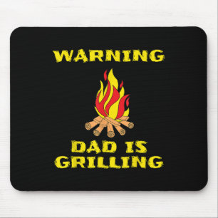 Dad Is Grilling Gift Funny For Fathers Day Bbq Gif Mouse Pad