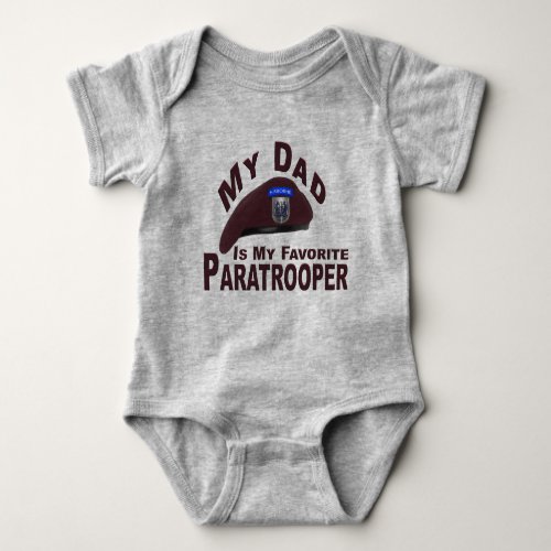 Dad is My Favorite 82nd Airborne Paratrooper Baby Bodysuit