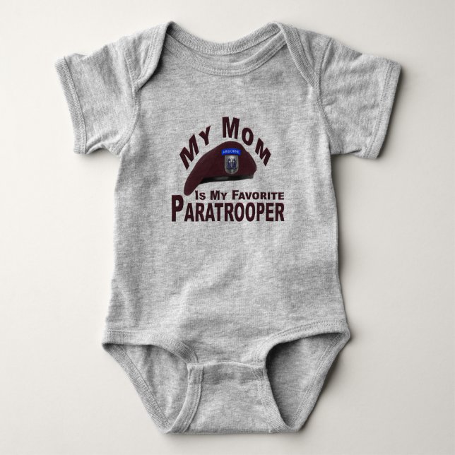Dad is My Favorite 82nd Airborne Paratrooper Baby Bodysuit (Front)