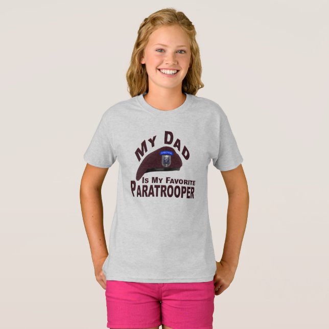 Dad is My Favorite 82nd Airborne Paratrooper  T-Shirt (Front Full)
