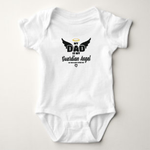 Dad Is My Guardian Angel Watches Over Me In Memory Baby Bodysuit