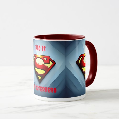 dad is my superhero mug