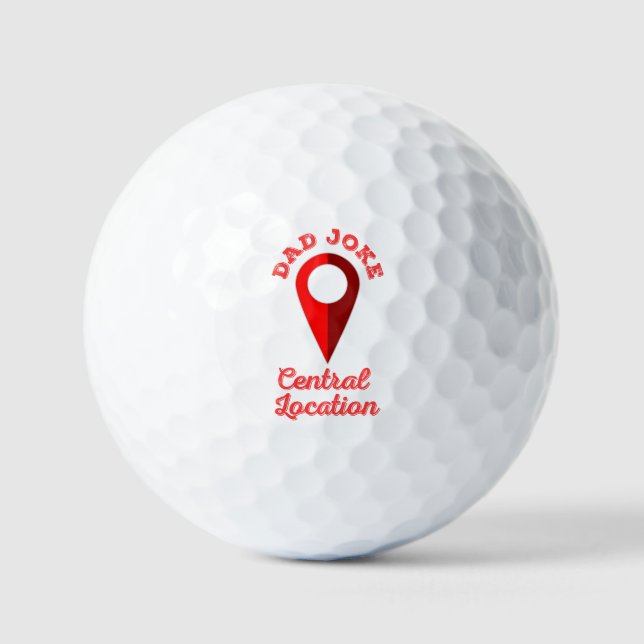 Dad Joke Central Location Golf Balls (Front)