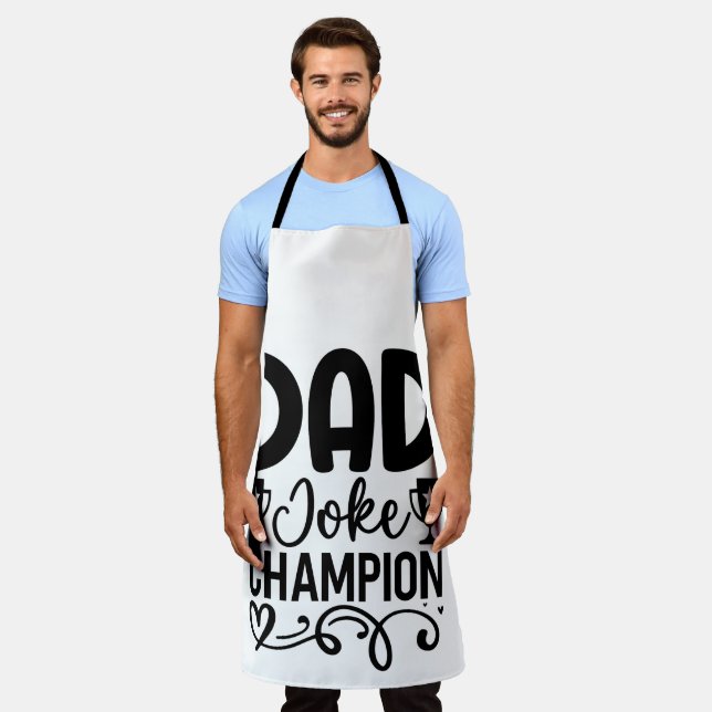Dad Joke Champion | Funny Father’s Day Gift Apron (Worn)