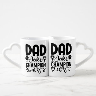 Dad Joke Champion Funny Father’s Day Gift Coffee Mug Set