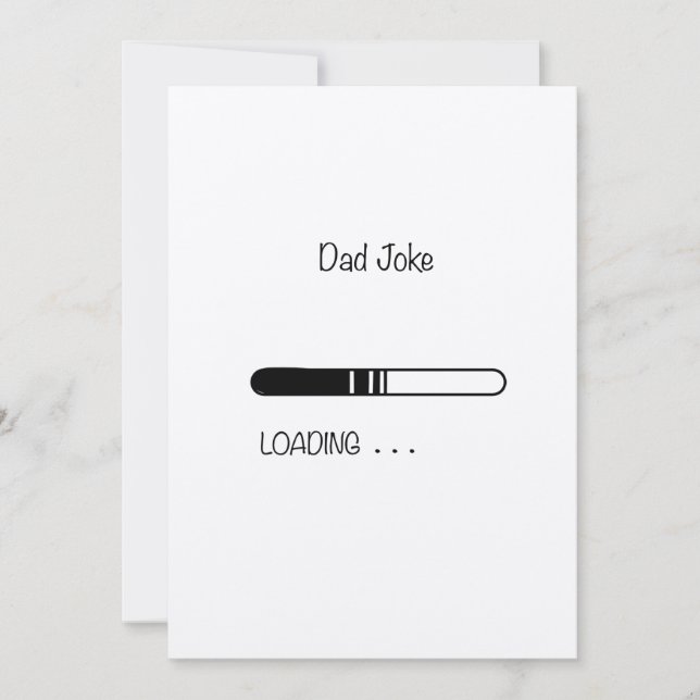 Dad joke Customizable Flat Card  (Front)