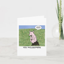 Dad Joke Father's Day Card - Pig Thinker