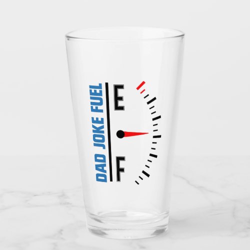 Dad Joke Fuel Funny Fathers Day Glass