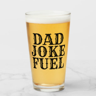 Dad Joke Fuel – Rustic Western Gift for Father Glass