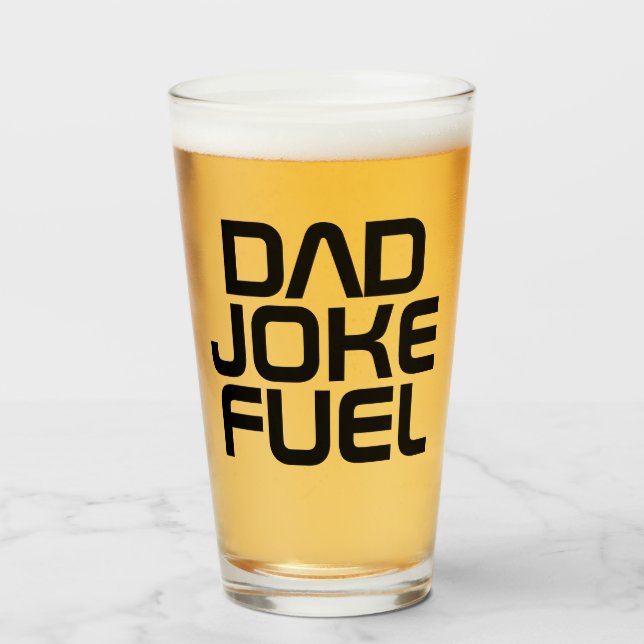Dad Joke Fuel – Tech Edition Gift for Father Glass (Front Filled)