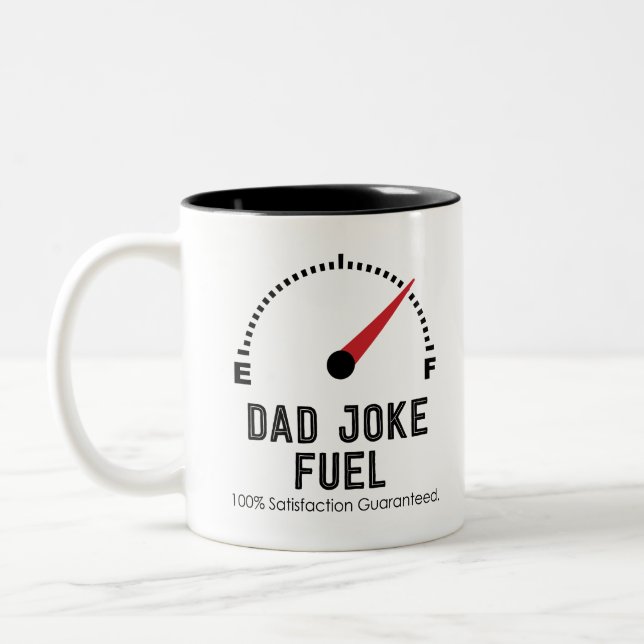 dad joke fuel Two-Tone coffee mug (Left)