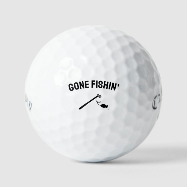 Dad Joke Gone Fishin' Golf Balls (Front)