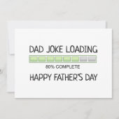 Dad Joke Loading Father's Day Funny Flat Card (Front)