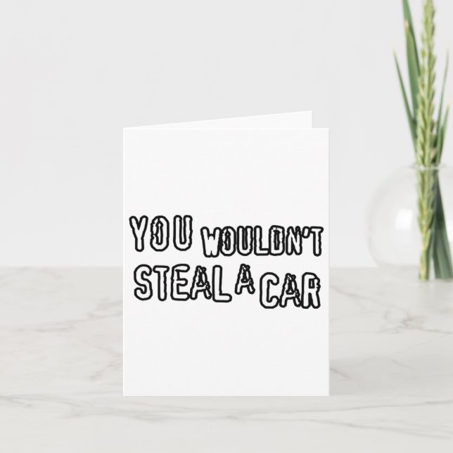 Dad Joke Movie Pirate You Wouldnt Steal A Car Pira Card (Front)