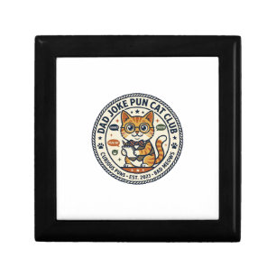 Dad Joke Pun Cat Cat Graphic Tee Art - Dad Joke Pu Gift Box