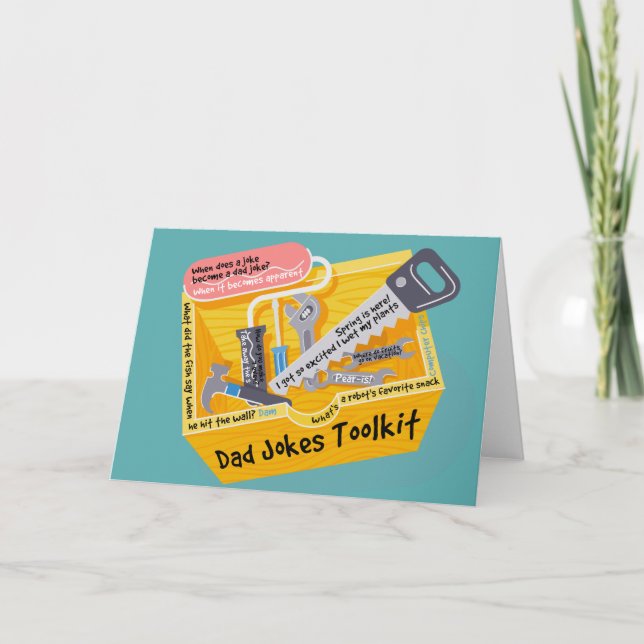 Dad Joke Toolkit Card, Fathers Day Card Dad Birthd (Front)