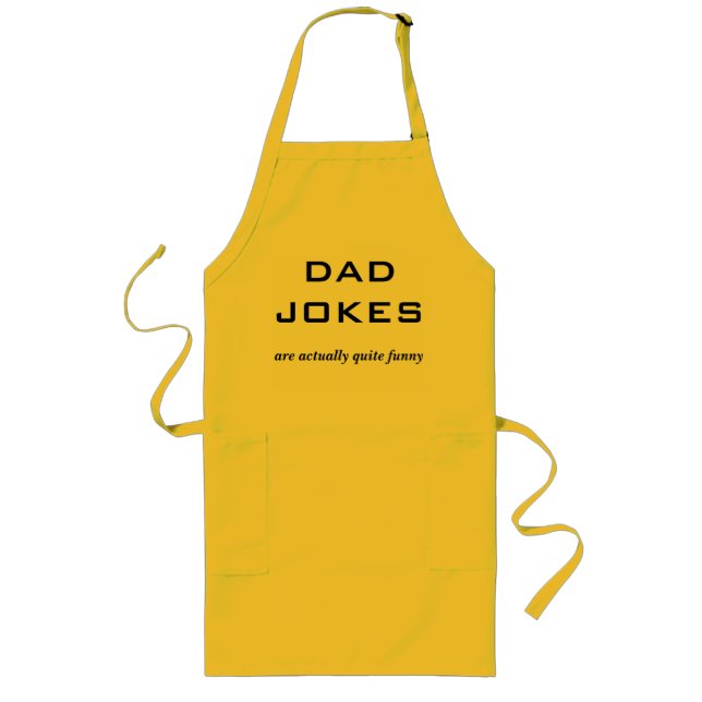 Dad Jokes Are Funny Humor Kitchen Cooking Long Apron (Front)