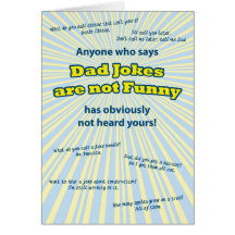 Dad Jokes Birthday or Fathers Day Card