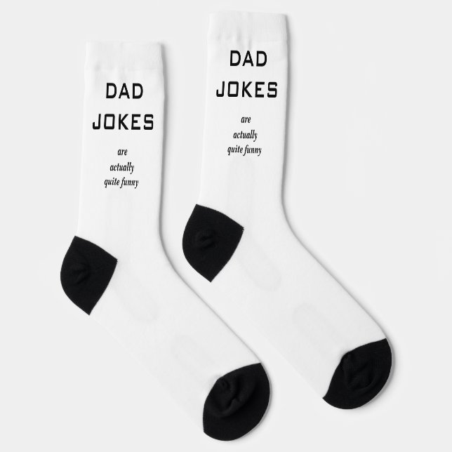 Dad Jokes Funny Novelty Humor Caption Amusing Socks (Right)