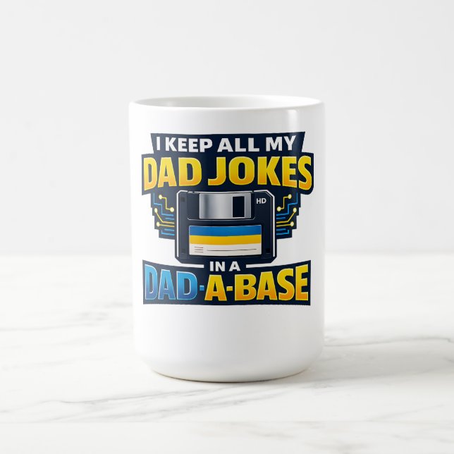 Dad Jokes In A Dad-A-Base Funny Dad Mug Gift (Center)