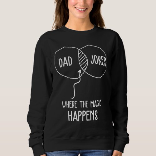 Dad Jokes Where The Magic Happens Fun Dad Fathers  Sweatshirt