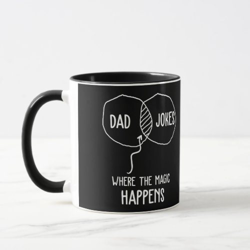 Dad Jokes Where The Magic Happens Fun FatherS Day Mug