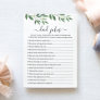 Dad Jokes with Answers Baby Shower game Card