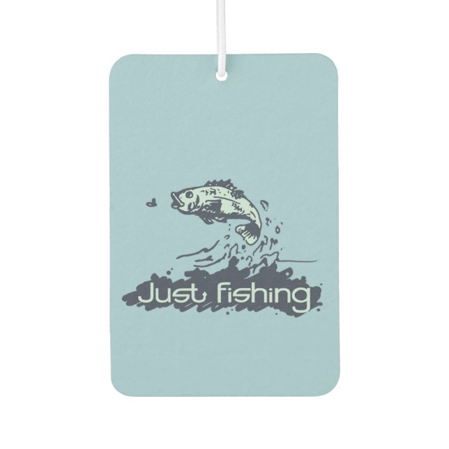 Dad just fishing fisherman custom freshener (Front)