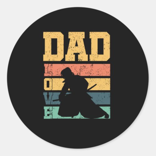 Dad Kendo Fighter Katana Samurai Father Ninja Gift Classic Round Sticker
