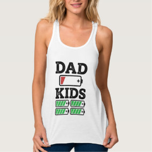 Dad Kids Battery Funny Vintage Vector Shirt Design