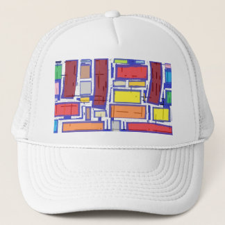 Dad, kids & children abstract trucker hat   