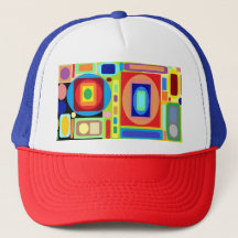 Dad, kids & children abstract trucker hat 