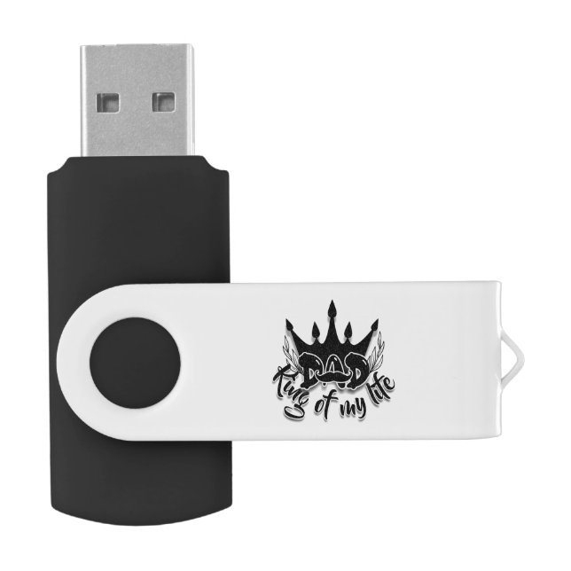 Dad King of my life Father's Day USB Flash Drive (Opened)
