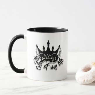 Dad King of my life Modern Father's Day Mug