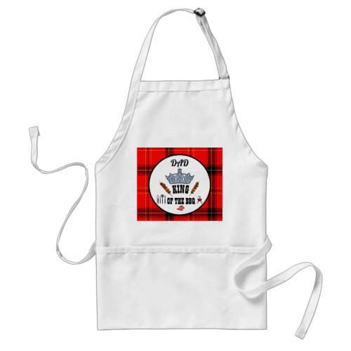 Dad King Of The Bbq Funny BBQ Grilling Adult Apron