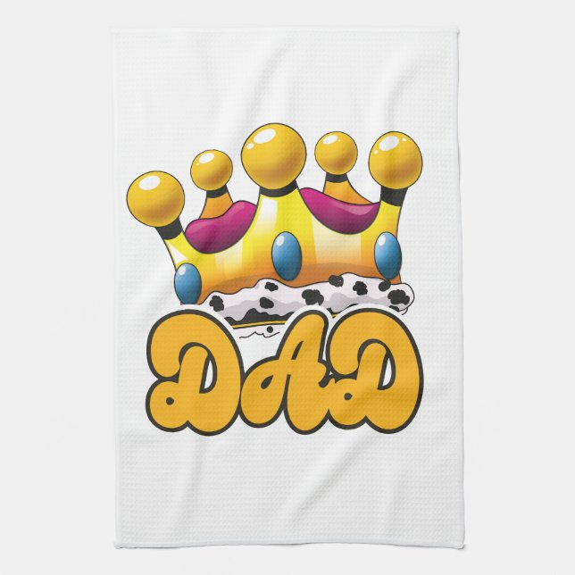 Dad Kings crown Kitchen Towel (Vertical)
