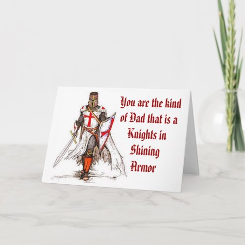 Dad _ Knight in Shining Armor Thank You Card