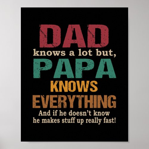 Dad Knows A Lot But Papa Knows Everything  Poster